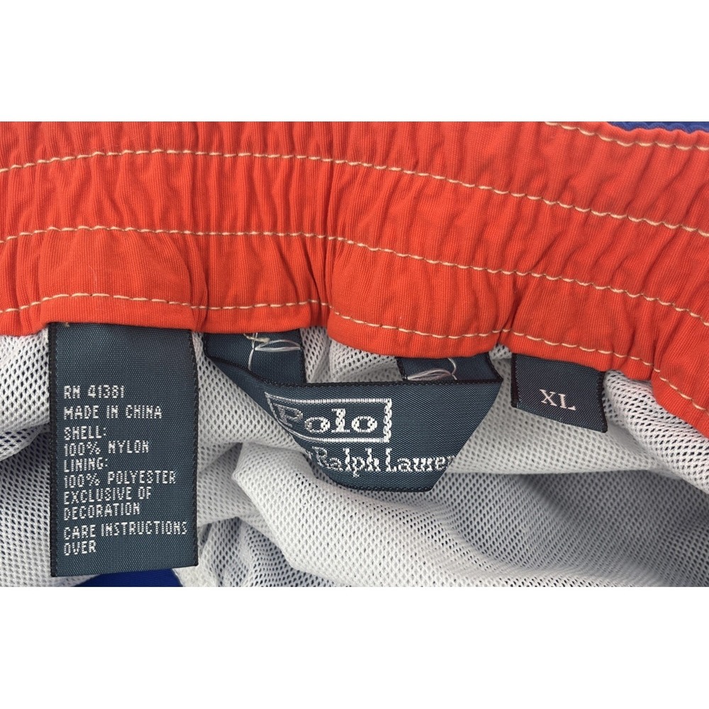 Polo Ralph Lauren Mens XL Swimwear Trunks Blue Shorts Elastic Waist Pockets EUC - Picture 5 of 7